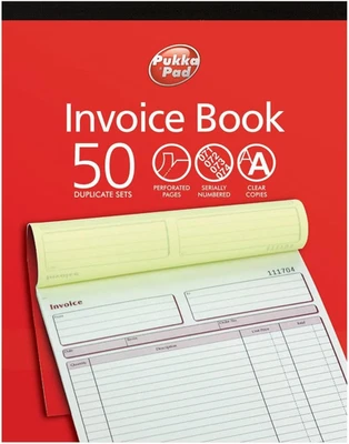 A4 Duplicate Invoice Book, 50 Sets with Carbon, DU8142 - Image 1 of 4