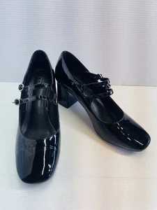 Cider Women’s Patent Leather Black Mary Jane Straps Block Heel Pumps Shoes 40 EU - Bild 1 von 14