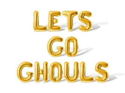 LETS GO GHOULS Letra Globo Banner - Hágalo usted mismo Decoraciones de Fiesta de Halloween Foto 1 de 4
