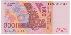 2003 West Africa States 1000 Francs Note P315C -UNC - Picture 1 of 2