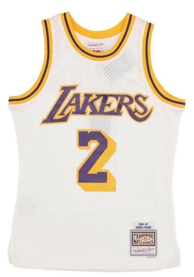 CAMISETA SWINGMAN PARA HOMBRE MITCHELL & NESS COLOR CREMA EQUIPO LAKERS 1996 DEREK FISHER Foto 1 de 4