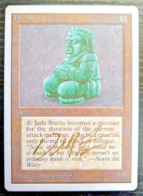 MTG UNLIMITED Jade Statue SIGNED IN GOLD BY DAN FRAZIER - Image 1 of 2