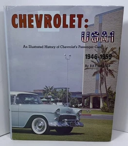 Hard Cover Book Chevrolet USA-1 Illustrated History of Chevy Passenger Cars - Foto 1 di 2