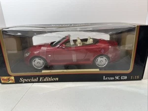 RED Maisto Special Edition Lexus SC 430 Diecast 1/18 NEW - Picture 1 of 16