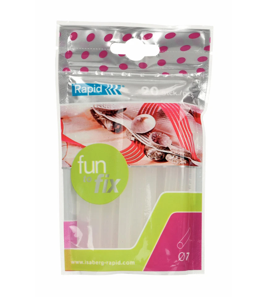 COLLA DIAMETRO 7 TRASPARENTE BUSTA 20 STICK (80 GR.) - Immagine 1 di 1