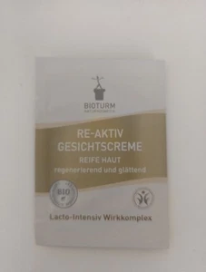 Bioturm Re-Aktiv Gesichtscreme reife Haut 3 ml MHD: 10/2026 - Bild 1 von 2