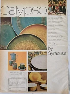 1968 Syrakus Calypso Handarbeit Sorglos Porzellan Vintage Anzeige - Bild 1 von 1