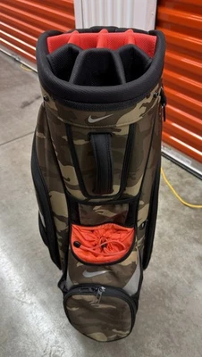 Nike Sport IV 14 Way Divider Camo Green / Orange Golf Cart Bag MINT CONDITION - Image 1 of 4