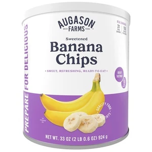 Augason Farms Lattina di patatine di banana zuccherate, fornitura alimentare di emergenza, 2 libbre 0,6 once - Foto 1 di 8