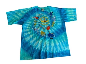 Vintage 2004 Liquid Blue The Beatles Yellow Submarine Blue Tie Dye T Shirt XXL - Picture 1 of 8