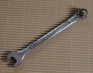 Vintage S-K Wayne C-28 Kombination Schraubenschlüssel/Schraubenschlüssel 7/8 Zoll 1960er Made in USA - Bild 1 von 3