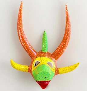 VEJIGANTE CARNIVAL 5-Horn 9" MASK by MIGUEL CARABALLO | Puerto Rico 2005, Dragon - Picture 1 of 24