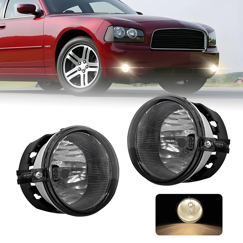 Faros antiniebla ahumados para 05-10 Dodge Challenger 05-08 Chrysler Town & Country Foto 1 de 4