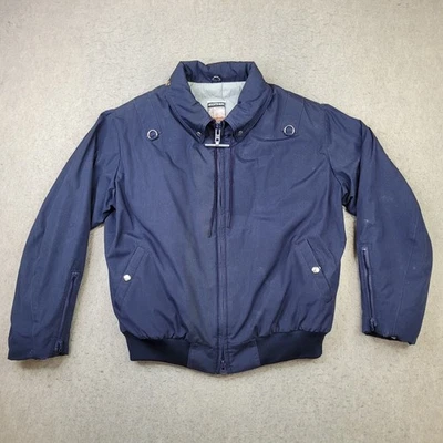 Винтажная мужская куртка Mighty Mac Out O' Gloucester L синяя на молнии утепленная - Изображение 1 из 4