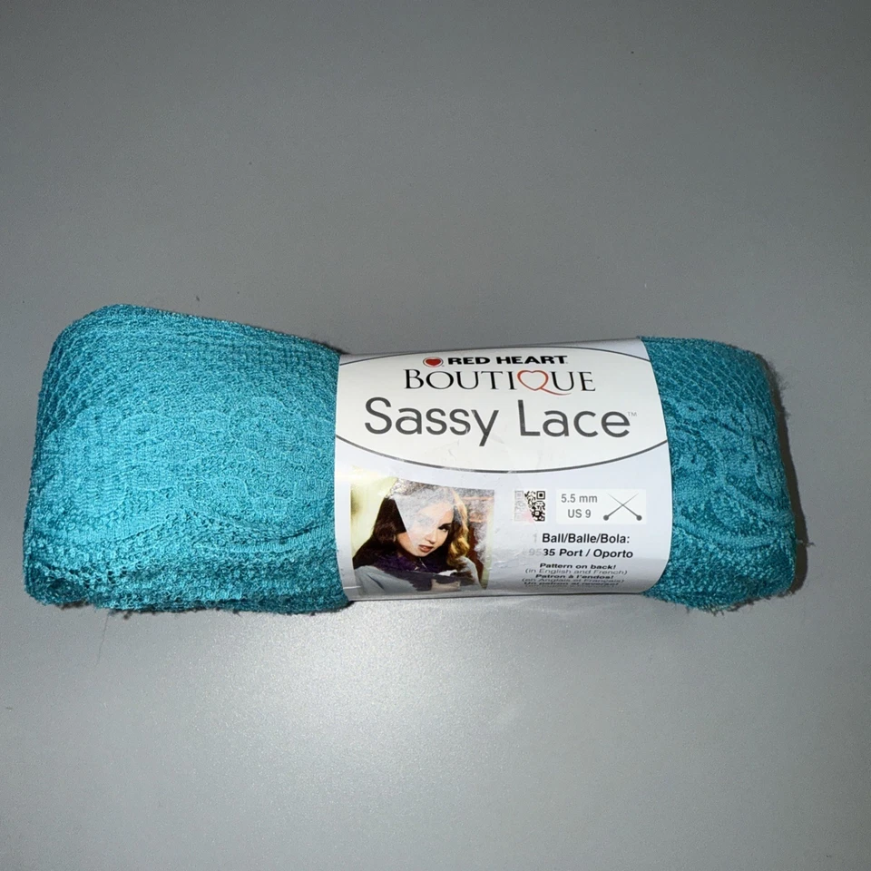 NEW Red Heart Boutique Sassy Lace 27 yards (Turquoise) Bora Bora Lot 318 - Image 1 of 4