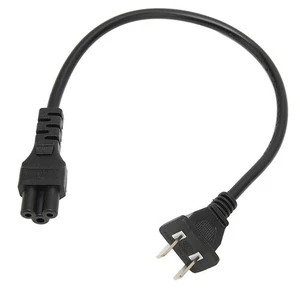 NEMA 1‑15P To IEC320 C5 Power Cable 0. IEC320 C5 Power Cord For Laptops NEW - Afbeelding 1 van 12