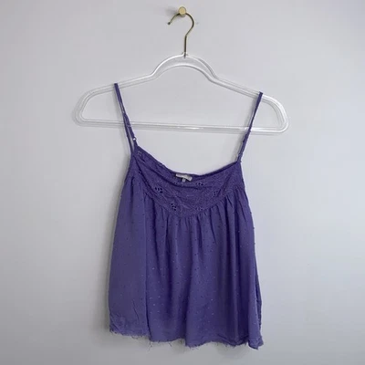 Camiseta sin mangas corta Free People Intimately Free Dots púrpura talla M Foto 1 de 4