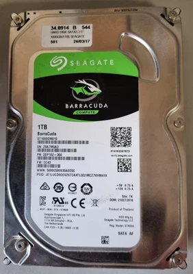 HDD HARD DISK Usato SATA 3.5" 1TB Seagate Barracuda ST1000DM010-2EP102 - Immagine 1 di 4