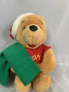 Vintage 10 Zoll Winnie Puuh Plüsch Weihnachtsmann Sack Weihnachten selten - Bild 1 von 3