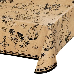 Plastic table cover Island Pirate Tablecloth 137cmX259cm Multi Color - Picture 1 of 2
