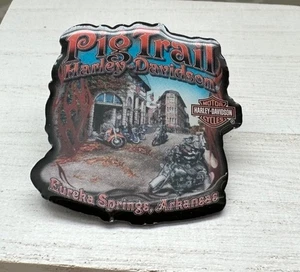 Prendedor de solapa chaleco concesionario Arkansas Eureka Springs Harley Davidson Pig Trail - Imagen 1 de 3