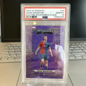 2023-24 Panini Obsidian Electric Etch Purple Flood ADAM WHARTON /25 Palace RC - Foto 1 di 2