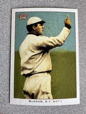 2002 Topps 206 John McGraw 卡 #449 纽约巨人名人堂 — 第 1/2 张图片