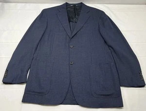 Giacca sportiva CANALI 1934 Kei in lana di seta, fantasia blu testurizzata, taglia 56 L - Foto 1 di 16