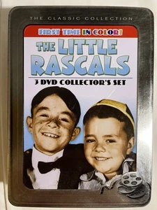 The Little Rascals three DVD Collector Set Great Cond Classic Vintage Metal Case - Picture 1 of 18