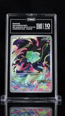 TAG 10 - Bulbasaur 133/132 Stamped Box Topper Promo Pokemon Mega Evolution Base - Image 1 of 4