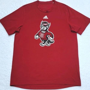 TEAM ISSUED Adidas Aeroready NC State Wolfpack red t-shirt Adult Men's MEDIUM M - Picture 1 of 5