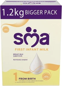 SMA First Infant Baby Milk Powder Formula , from birth , 1.2 kg (Pack of 1) - Picture 1 of 1