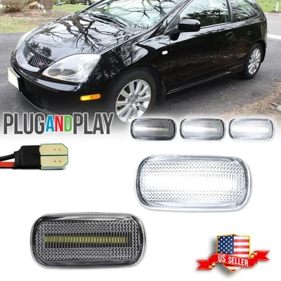 Lámpara marcadora lateral LED blanca Dynamc para Honda/Acura RSX Integra Civic EP3 Foto 1 de 4