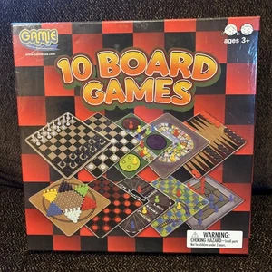 Gamie 10 klassische Brettspiele Sammlung 5 doppelseitige Bretter versiegelt Weihnachtsgeschenk - Bild 1 von 17