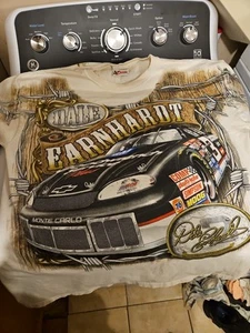 99 Dale Earnhardt AOP Nascar Tee Tshirt Chase Authentics Men L Barbed Wire Faded - Picture 1 of 2