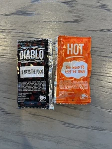 Sehr seltene Taco Bell Diablo und Hot Sauce Mängel auf Päckchen - Bild 1 von 3