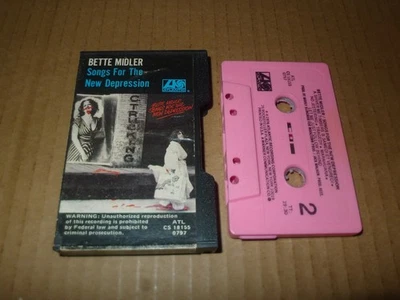 BETTE MIDLER Songs For The New Depression SIDE LOADER Cassette PINK Tape Foto 1 de 3