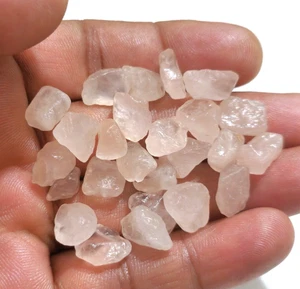 Top Qualität Rosenquarz roh 25 Stck. Lot Größe 10-12 mm lose Edelsteine für Schmuck - Bild 1 von 6