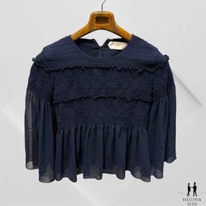 Camicetta contadina bohemien nera 100% cotone sottile See By Chloe taglia 6/38 - Foto 1 di 9