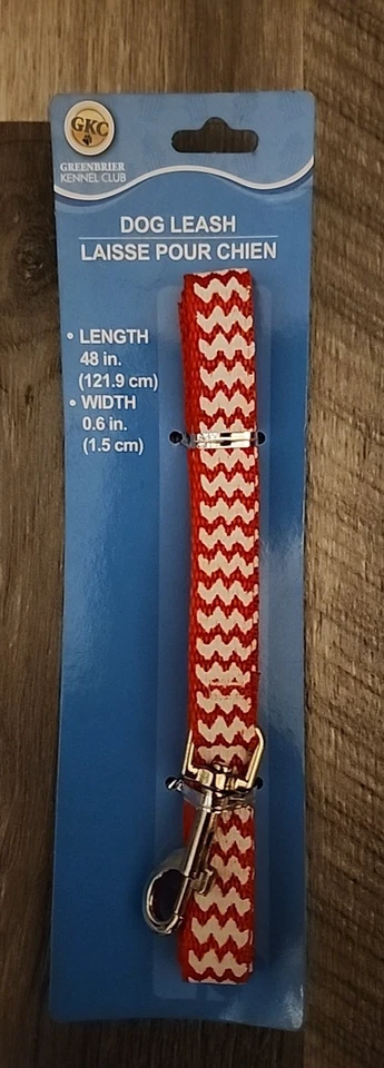 Correa para perro Greenbrier Kennel Club 1/2"x 48" roja y blanca - C2 Foto 1 de 1
