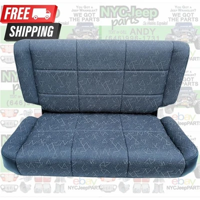 Jeep Wrangler TJ 97-02 tela OEM ASIENTO TRASERO abatible banco negro triángulo Foto 1 de 4