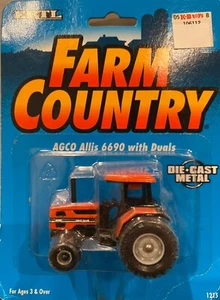 ERTL AGCO Allis 6690 Tractor 1:64 Scale w/ 4 Post Rops & Duals on Rear - Picture 1 of 3