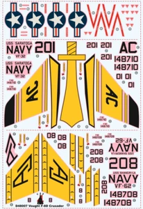 Vought F-8D Crusader decal for aircraft 1/48 CAT4-D48007 - Picture 1 of 4