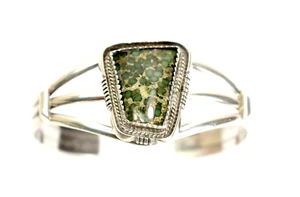 Brazalete de plata esterlina y jaspe Southwestern MP joyería esterlina @ - Imagen 1 de 6