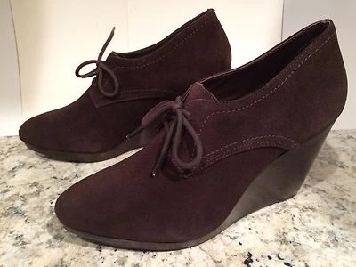 Jack Rogers Pima Ankle Boots Wedge Lace Up Brown Espresso 10 M $298 - Image 1 of 4