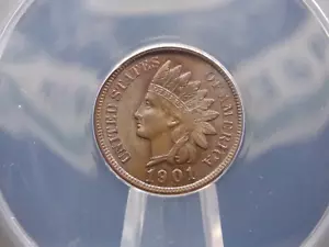 1901 Indian Head Cent Penny 1c ANACS MS63 BN #168 Unc BU Uncirculated ECC&C, Inc - Picture 1 of 4