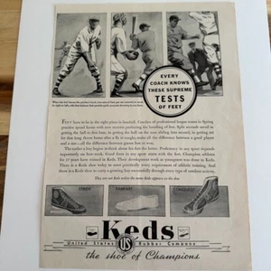 Keds The Shoe Of Champions Baseball Art Vintage Print Ad 1935 - Picture 1 of 6