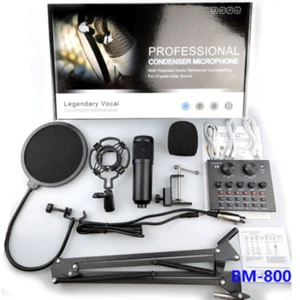 BM800 Home Studio Aufnahmeset Podcast Musik Ausrüstung Kondensator Mikrofon Kit - Bild 1 von 18