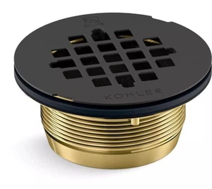 Nuevo Kohler K-22675-BL Rejilla Redonda Ducha Drenaje Negro Mate - Imagen 1 de 1