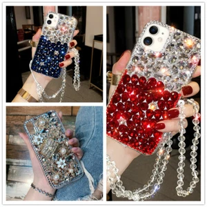 Luxury 3D Glitter Bling Case Shockproof Rhinestone Diamonds Cover For LG Phones - Picture 1 of 8